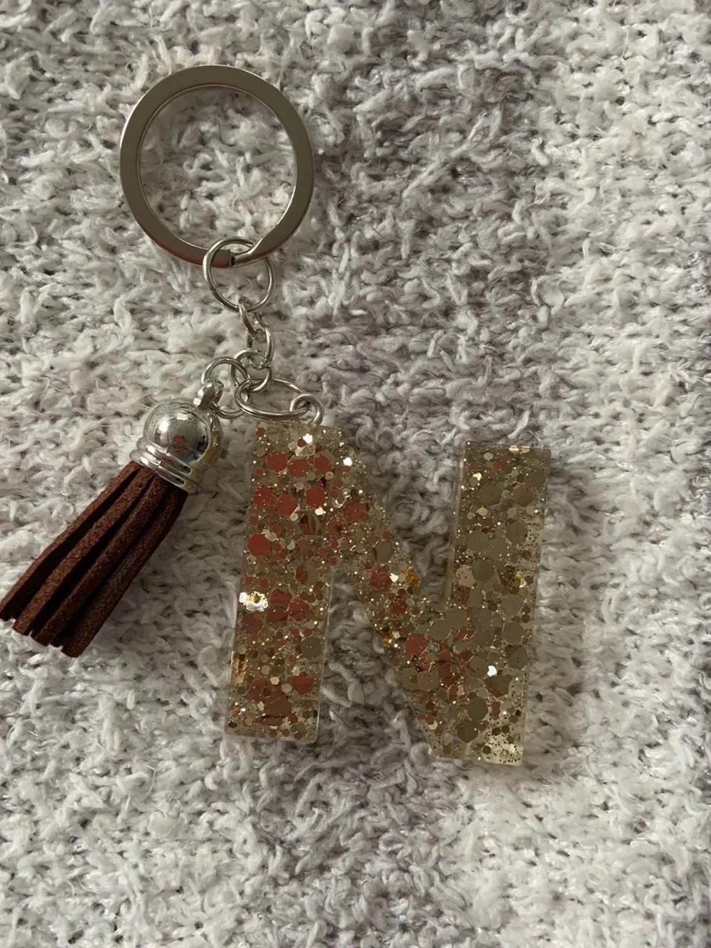 Personalized 'N' Initial Keychain